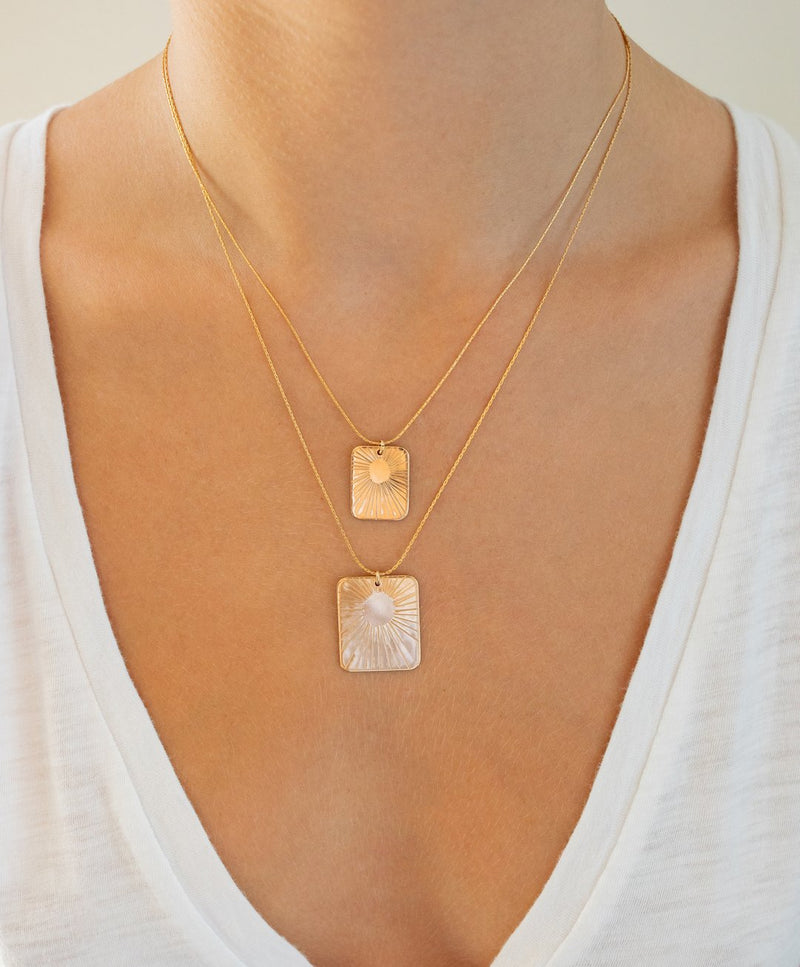 Glow Rectangle Necklace Large