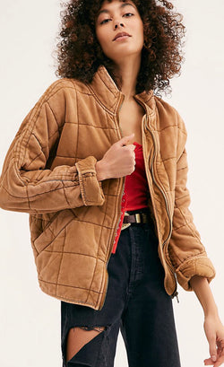 Dolman Quilted Jacket Toasted Coconut