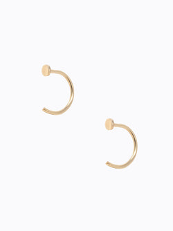 Illusion Hoop Earrings Gold